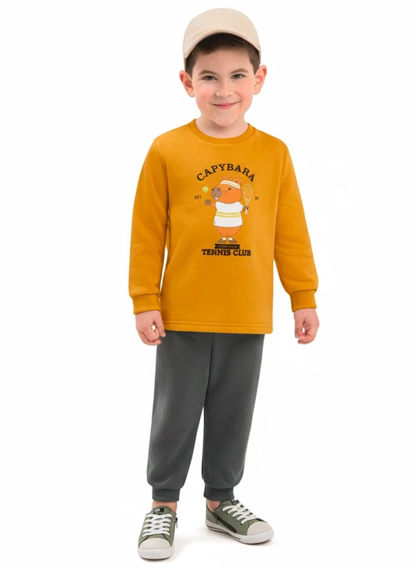 Ddk - Conjunto Infantil Capybara Amarelo