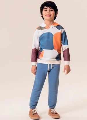 Bugbee - Conjunto Infantil Casaco e Calça Moletom Marrom - BUGBEE