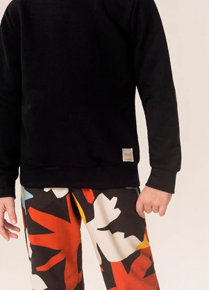 Bugbee - Conjunto Infantil Casaco Moletom e Calça Preto - BUGBEE