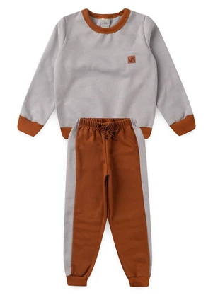 Vida Costeira - Conjunto Infantil Cinza com Aplique Mescla - VIDA COSTEIRA