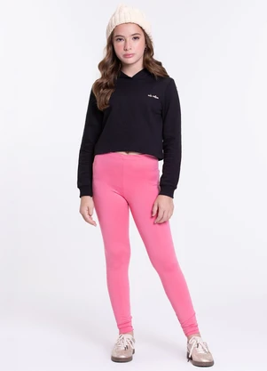 Vida Costeira - Conjunto Infantil Cropped com Capuz Preto - VIDA COSTEIRA