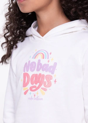 Vida Costeira - Conjunto Infantil Cropped no Bad Days Off-White - VIDA COSTEIRA