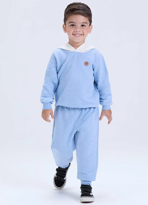 Vida Costeira - Conjunto Infantil de Inverno Moletom Jet Azul