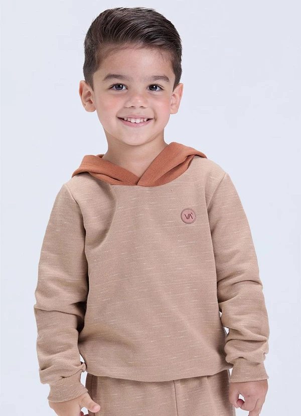 Vida Costeira - Conjunto Infantil de Inverno Moletom Jet Bege 2