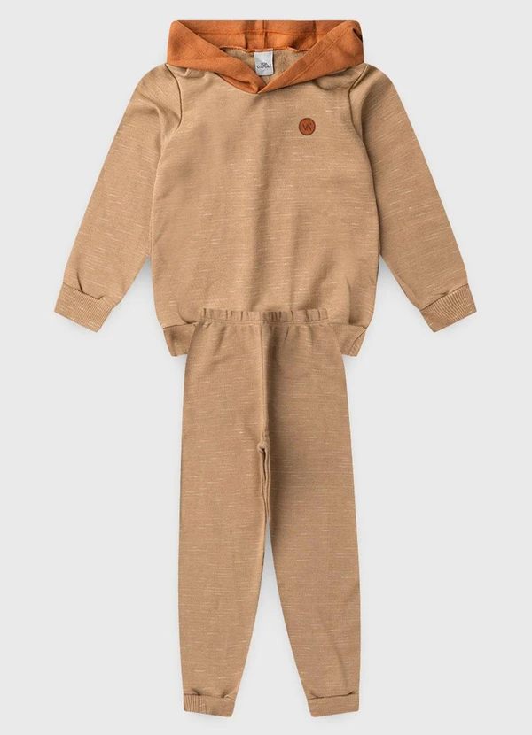 Vida Costeira - Conjunto Infantil de Inverno Moletom Jet Bege 4