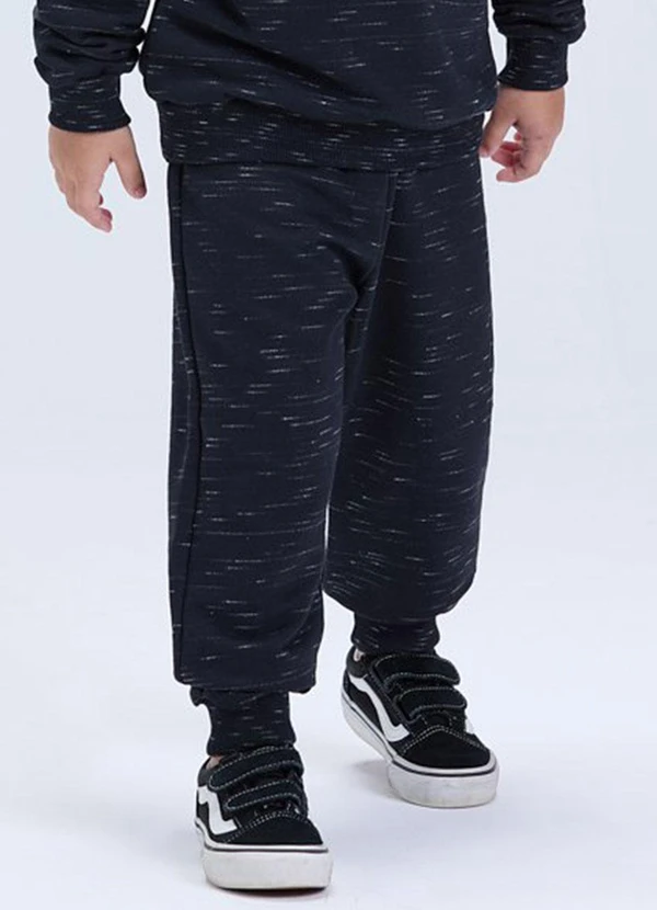 Vida Costeira - Conjunto Infantil de Inverno Moletom Jet Preto 3