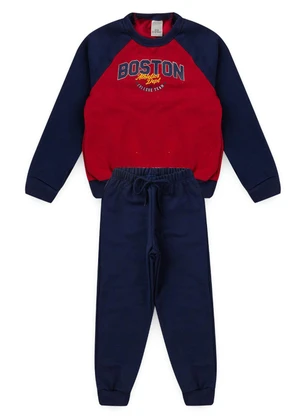 Vida Costeira - Conjunto Infantil de Moletom Boston Marinho - VIDA COSTEIRA