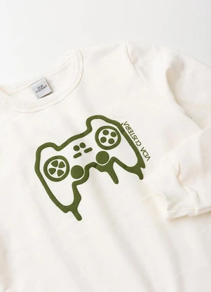Vida Costeira - Conjunto Infantil de Moletom Game Off White - VIDA COSTEIRA