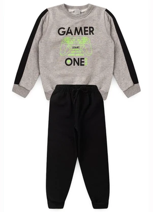 Vida Costeira - Conjunto Infantil de Moletom Gamer One Mescla - VIDA COSTEIRA