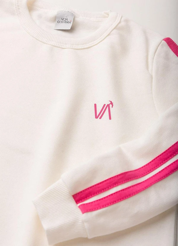 Vida Costeira - Conjunto Infantil Detalhe Faixas Off White 3
