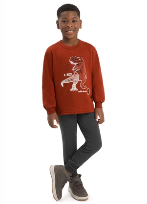 Ddk - Conjunto Infantil Dino T Rex Vermelho - DDK