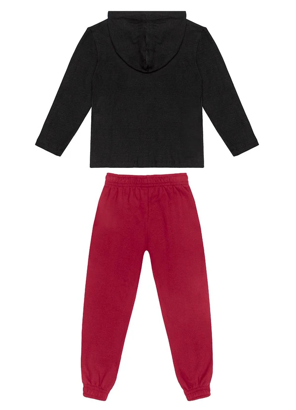 Guloseima - Conjunto Infantil em Meia Malha Preto 2