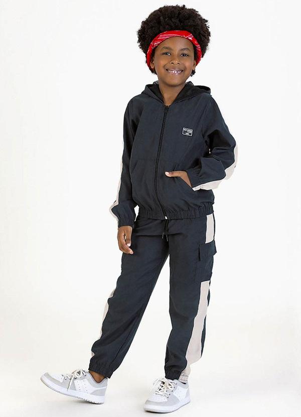 Soft Bonni - Conjunto Infantil em Microfibra Cargo Preto