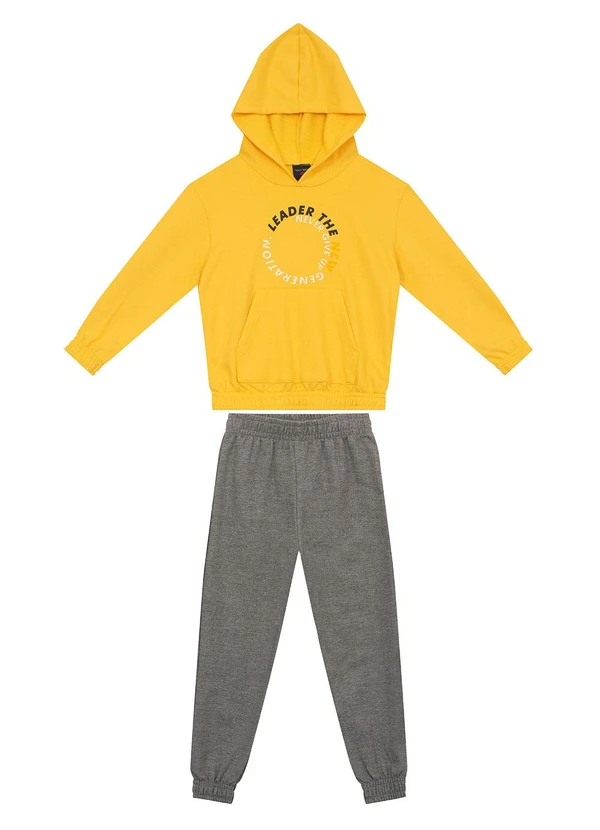 Guloseima - Conjunto Infantil em Moletom Amarelo
