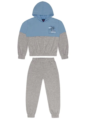 Guloseima - Conjunto Infantil em Moletom Azul - GULOSEIMA