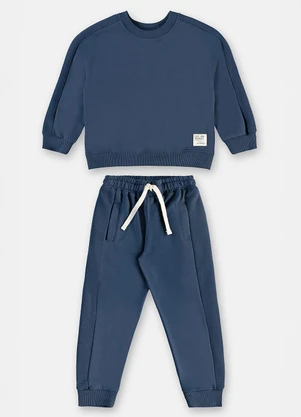 Up Baby - Conjunto Infantil em Moletom Azul - UP BABY