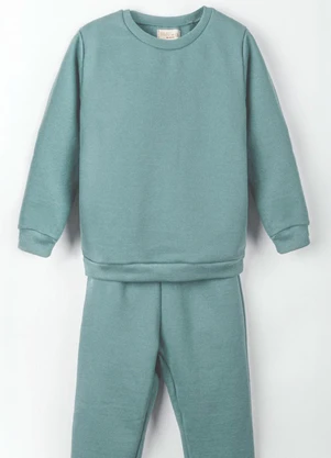 Bugbee - Conjunto Infantil em Moletom Azul - BUGBEE