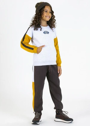 Soft Bonni - Conjunto Infantil em Moletom Branco - SOFT BONNI