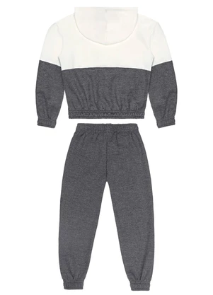 Guloseima - Conjunto Infantil em Moletom Branco - GULOSEIMA