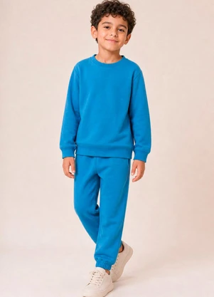 Bugbee - Conjunto Infantil em Moletom Cinza - BUGBEE