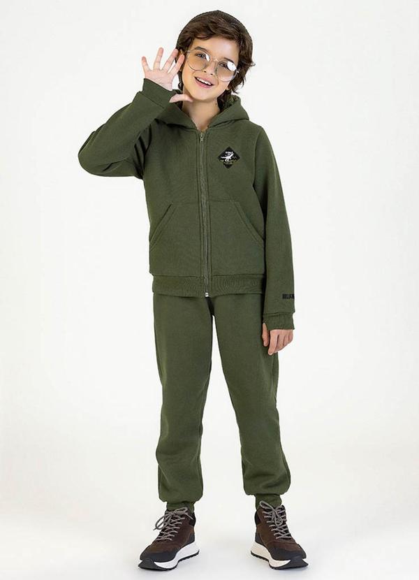 Soft Bonni - Conjunto Infantil em Moletom e Pelo Sherpa Verde