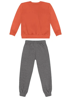 Guloseima - Conjunto Infantil em Moletom Laranja - GULOSEIMA