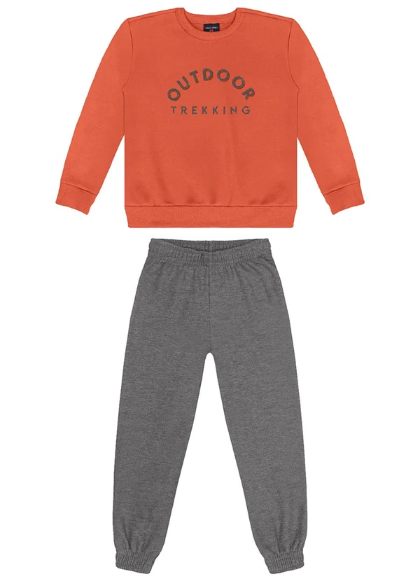 Guloseima - Conjunto Infantil em Moletom Laranja