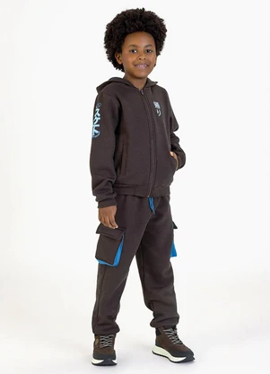 Soft Bonni - Conjunto Infantil em Moletom Marrom - SOFT BONNI