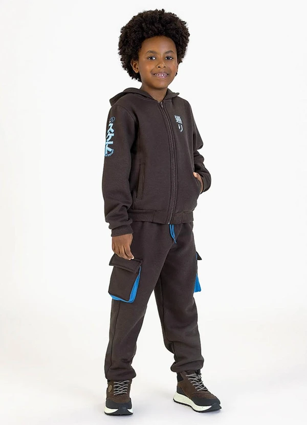 Soft Bonni - Conjunto Infantil em Moletom Marrom