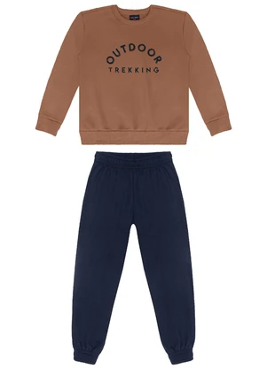 Guloseima - Conjunto Infantil em Moletom Marrom - GULOSEIMA