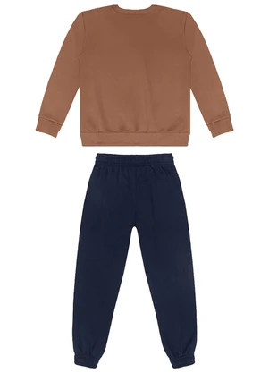 Guloseima - Conjunto Infantil em Moletom Marrom - GULOSEIMA