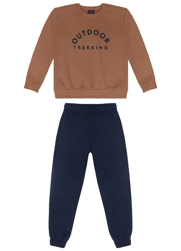 Guloseima - Conjunto Infantil em Moletom Marrom