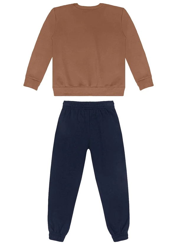 Guloseima - Conjunto Infantil em Moletom Marrom 2