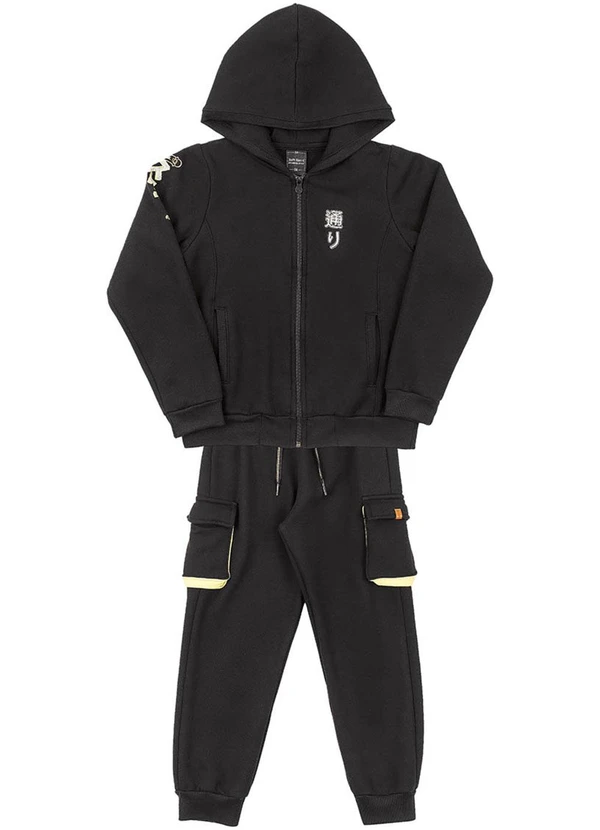 Soft Bonni - Conjunto Infantil em Moletom Preto 2