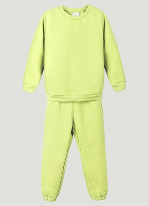 Bugbee - Conjunto Infantil em Moletom Verde - BUGBEE