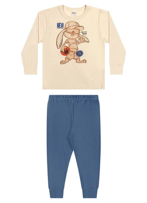 Elian - Conjunto Infantil Esportivo Animais Bege - ELIAN