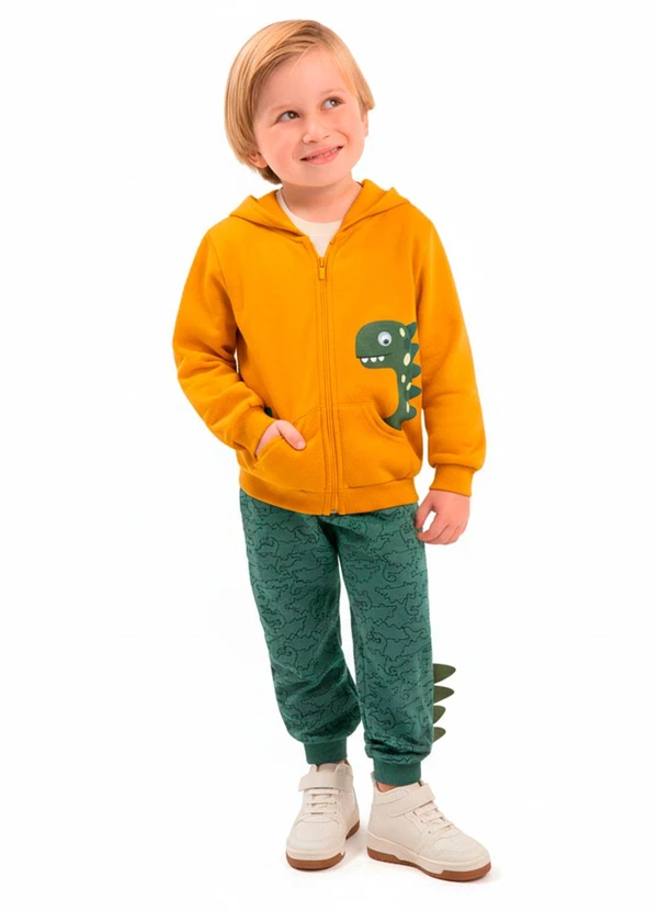 Ddk - Conjunto Infantil Estampa Dino Amarelo
