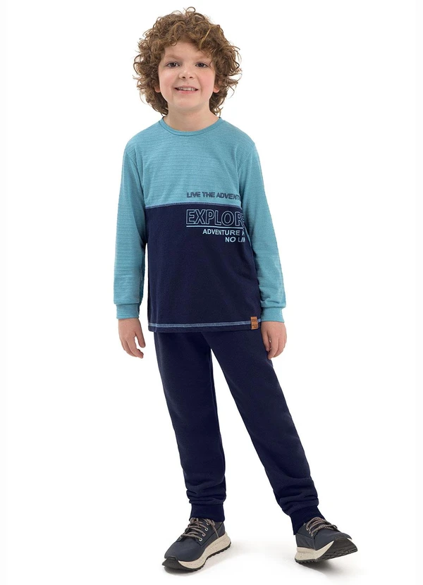 Ddk - Conjunto Infantil Estampa Explore Azul