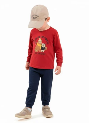 Ddk - Conjunto Infantil Happy Forest Vermelho - DDK