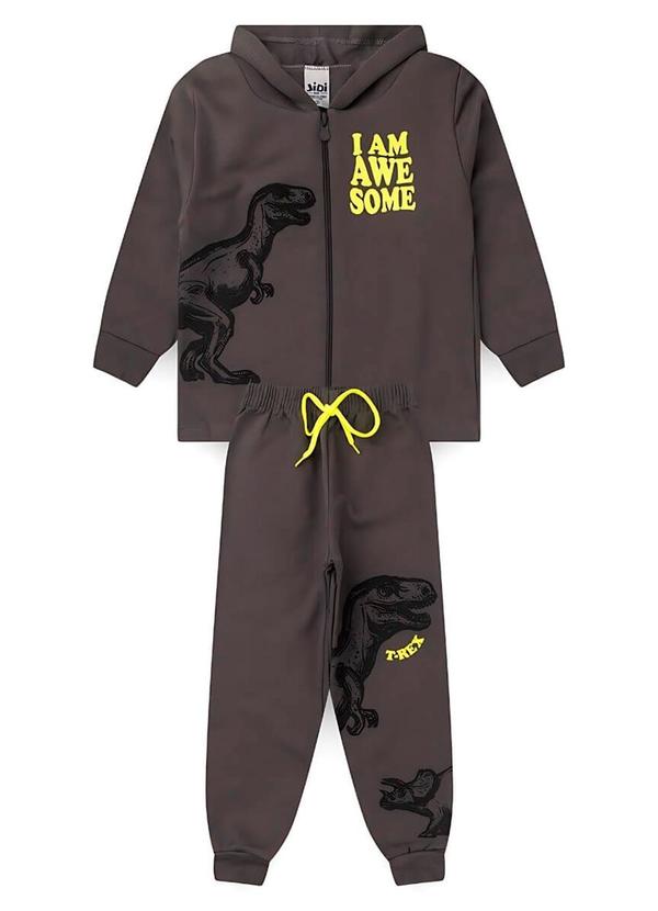 Rosa Azul - Conjunto Infantil Inverno Awesome Kangulu Cinza