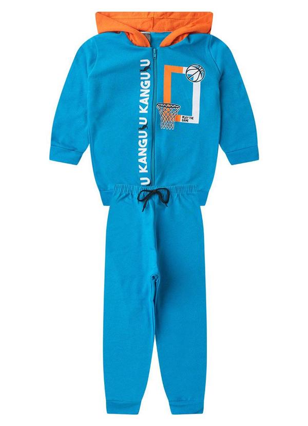 Rosa Azul - Conjunto Infantil Inverno Basquete Kangulu Azul