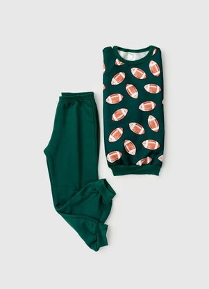 Rosa Azul - Conjunto Infantil Inverno Bola Verde Militar - ROSA AZUL