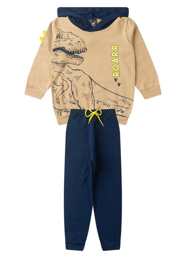 Rosa Azul - Conjunto Infantil Inverno Dino Kangulu Bege