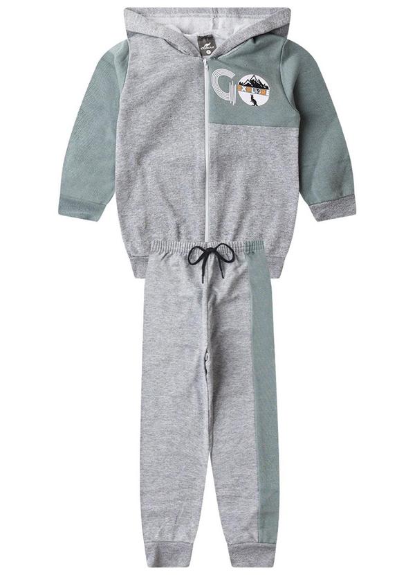 Rosa Azul - Conjunto Infantil Inverno Explore Kangulu Mescla