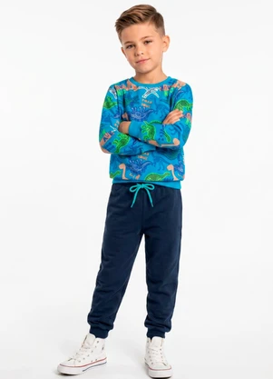 Rosa Azul - Conjunto Infantil Inverno Fóssil Azul Cobalto - ROSA AZUL