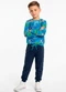 Rosa Azul - Conjunto Infantil Inverno Fóssil Vermelho - variação: Azul Cobalto