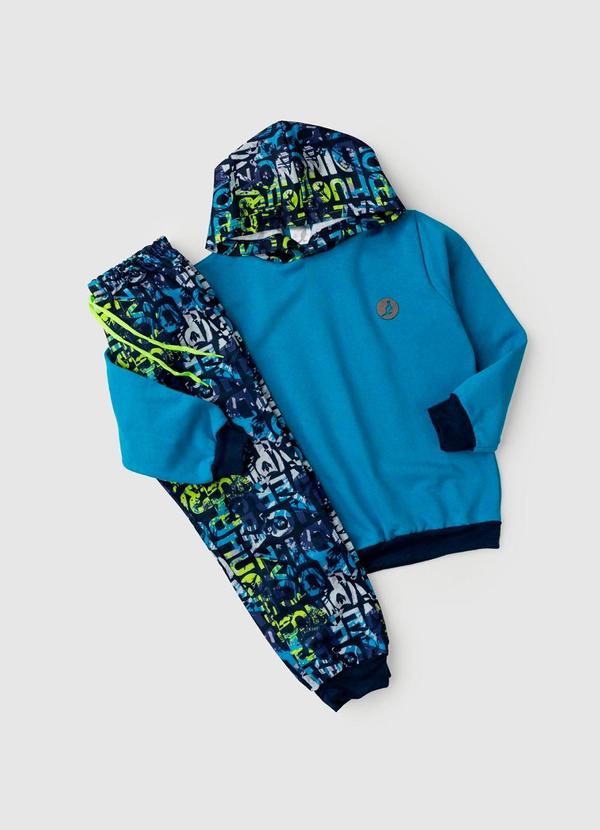Rosa Azul - Conjunto Infantil Inverno Grafite Azul Cobalto