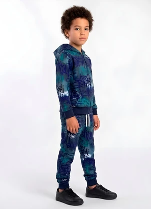 Rosa Azul - Conjunto Infantil Inverno Grafite Azul Marinho - ROSA AZUL