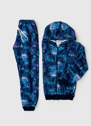 Rosa Azul - Conjunto Infantil Inverno Grafite Azul Marinho - ROSA AZUL