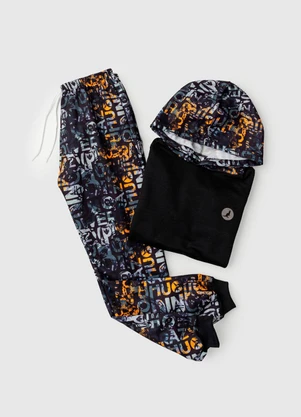 Rosa Azul - Conjunto Infantil Inverno Grafite Preto - ROSA AZUL